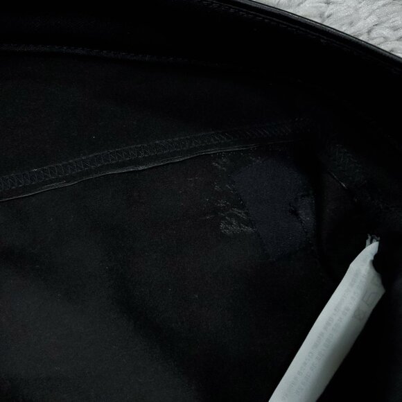 Abercrombie 90s Straight Ultra High Rise Denim Vegan Leather Split Jeans Size 24 - Picture 6 of 12